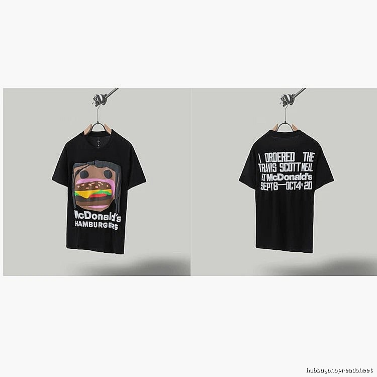 Travis Scott x McDonald's Co-branded Printed Black T-Shirt