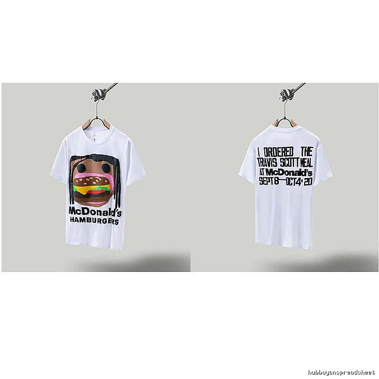Travis Scott x McDonald's Co-branded Street Style White T-shirt