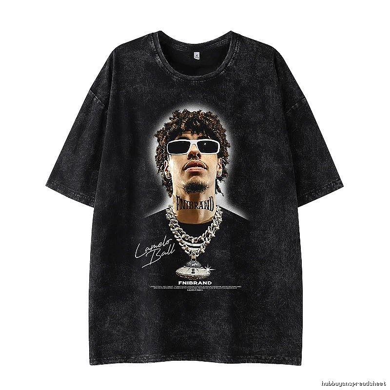 Tupac Daily Portrait graphic T-shirt Black Tupac Collage for City Outfits