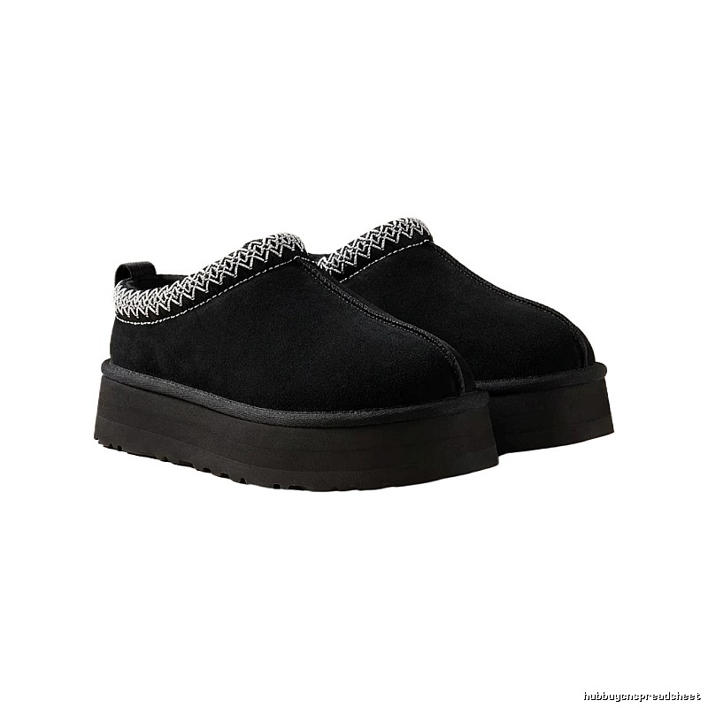 UGG thick-soled fashionable black cotton shoes