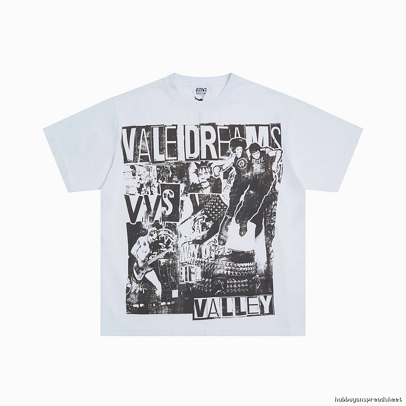 Valley Dreams Rock Style White Short-sleeve T-shirt