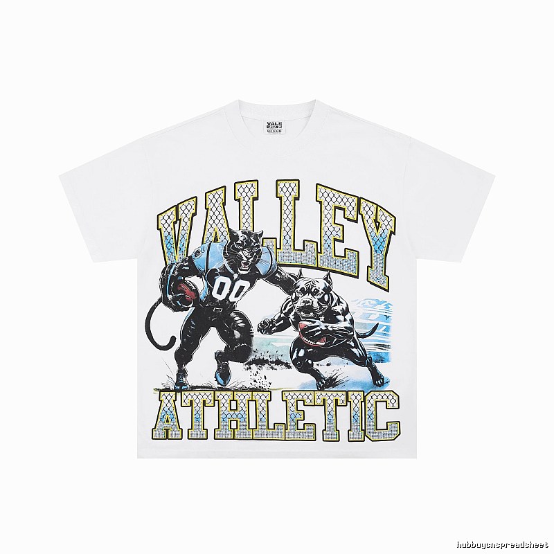 Valley Sports American Retro White Short-sleeve T-shirt