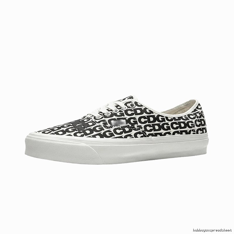 Vans CDG Co-branded Black and White Canvas Shoes