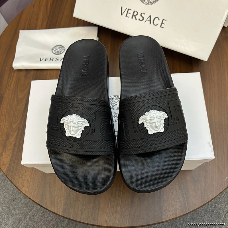 Versace Medusa Luxury Style Black Slides