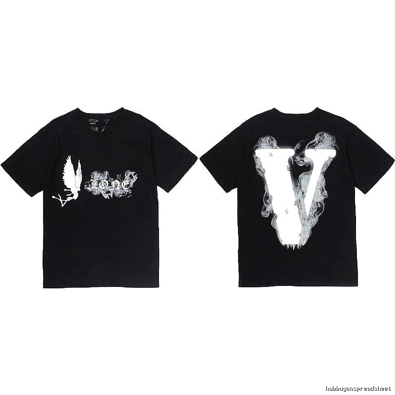 Vlone Premium Style Logo T-shirt Black Purple Vlone for Minimal Outfits