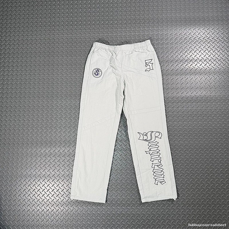 White Snoop Graphic Relaxed Track Pants