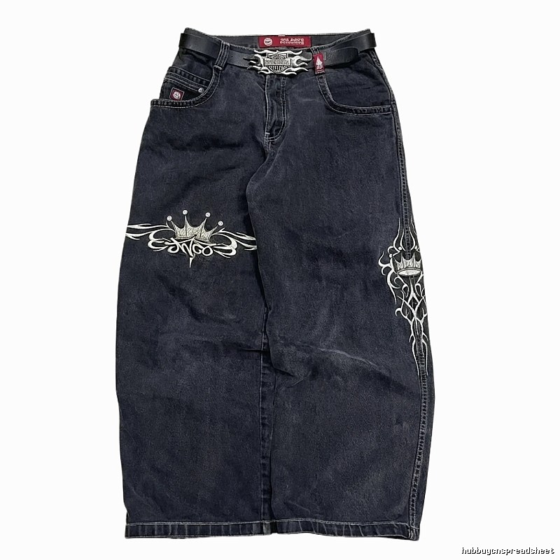 Y2K Crown Black Denim