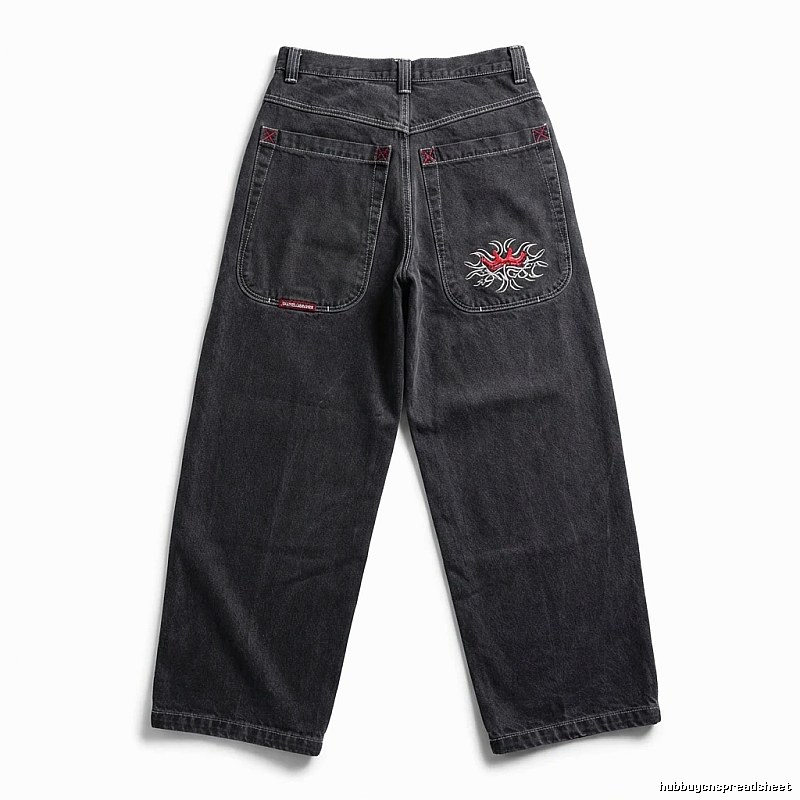 Y2K style retro black jeans