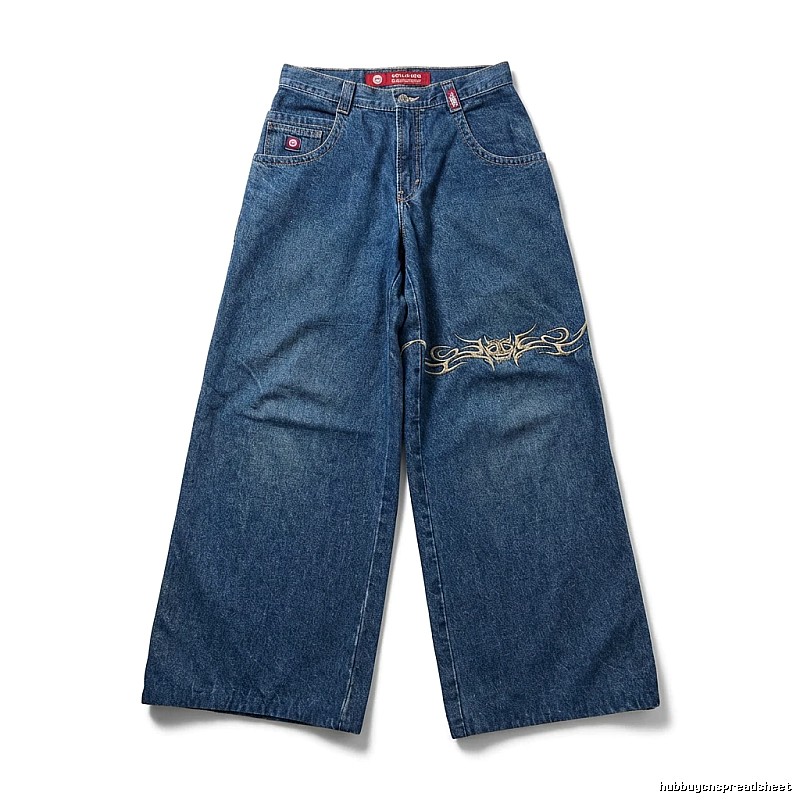 Y2K-style wide-leg jeans