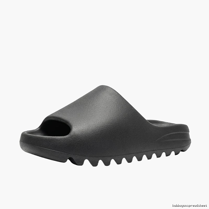 Yeezy matte black slippers