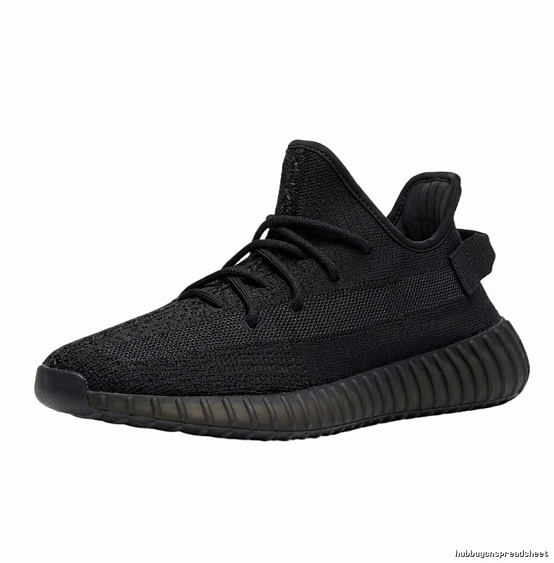 Yeezy simple black sports shoes