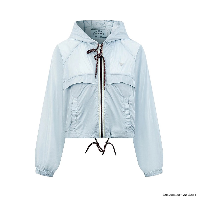Zip Jacket with Drawcord Zip Detail from Prada